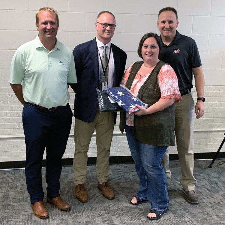 Minnesota unit donates flags for high school’s veterans memorial