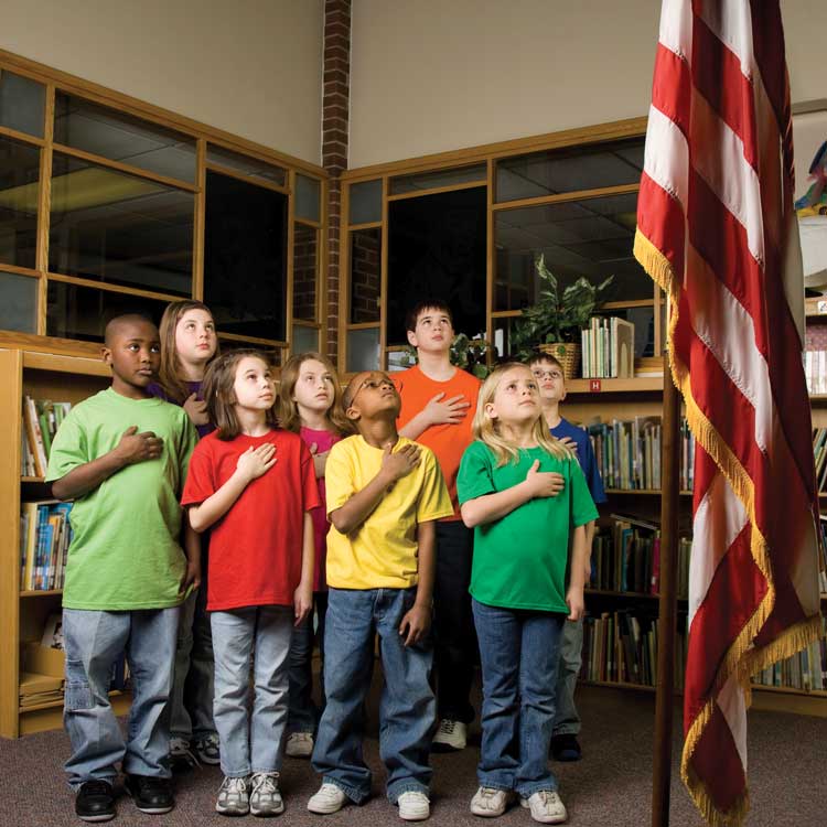 kids doing the pledge