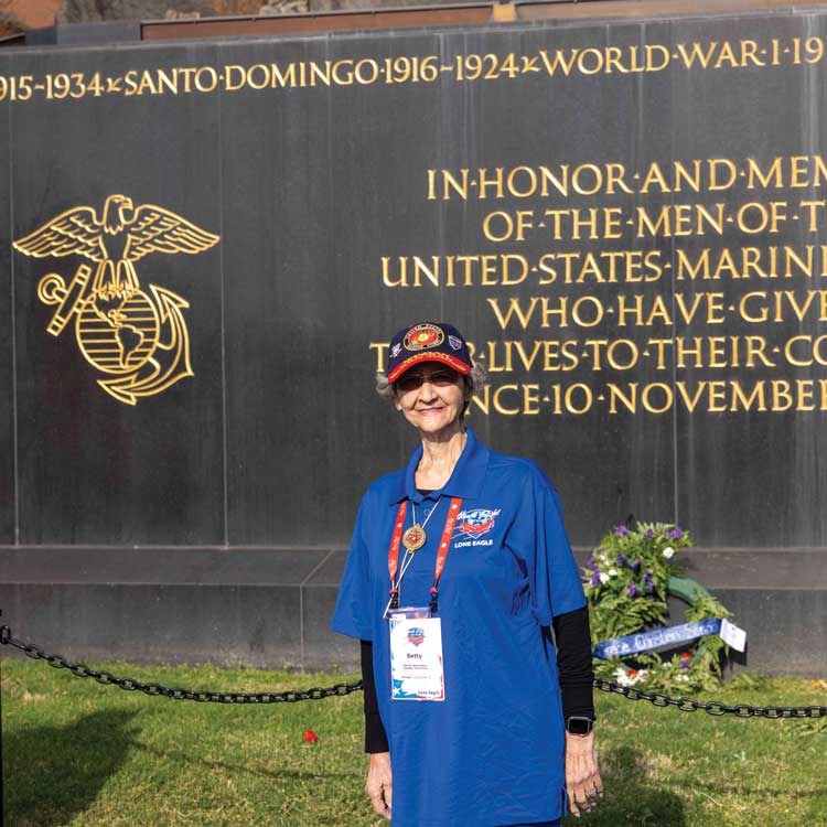 female veteran attending Honor Flight